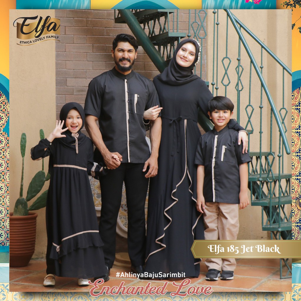 Sarimbit ETHICA ELFA 185 JET BLACK || Kagumi 176 Kagumi kids 69 Kahfi 138 Kahfi kids 104