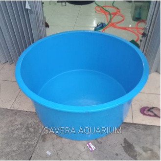 (JABODETABEK) BAK FIBER BULAT 100x50 CM - KOLAM BULAT KOI - FREE ONGKIR JABODETABEK