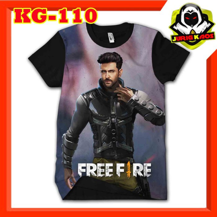 Kaos JAI Hrithik Roshan Karakter Free Fire Baju Remaja Dewasa