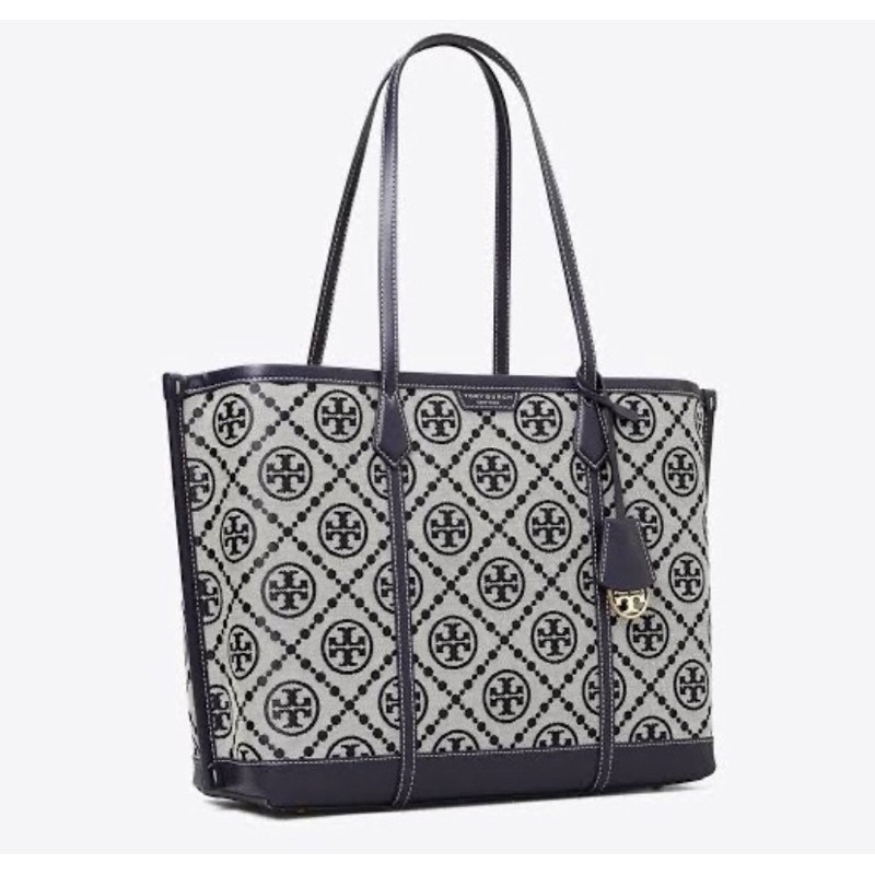 Tory Burch Perry T Monogram Triple Compartment Tote