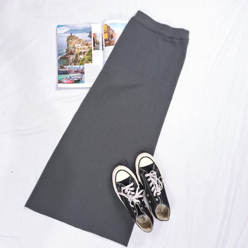 (PROMO) Rok Span Rajut scuba knit /rok span  Skirt Premium/ Rok Kint Polos 40-85 kg/HighWaist Wanita