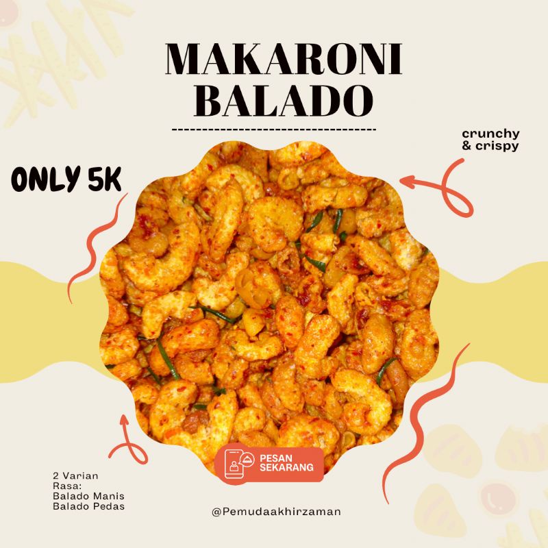 

Makaroni Balado Pedas / Manis