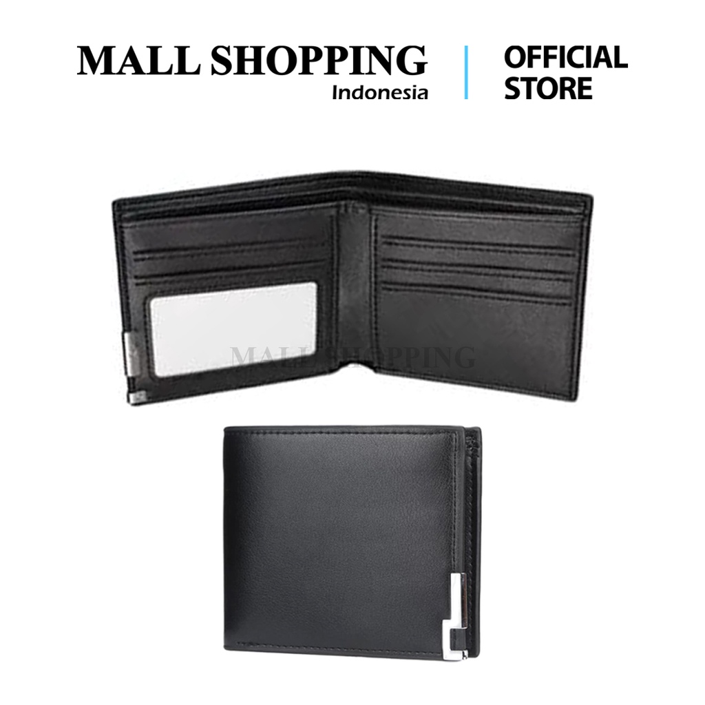 (COD) Dompet Lipat Pria Simple Style PU Leather Men Wallet Import Quality MALL SHOPPING