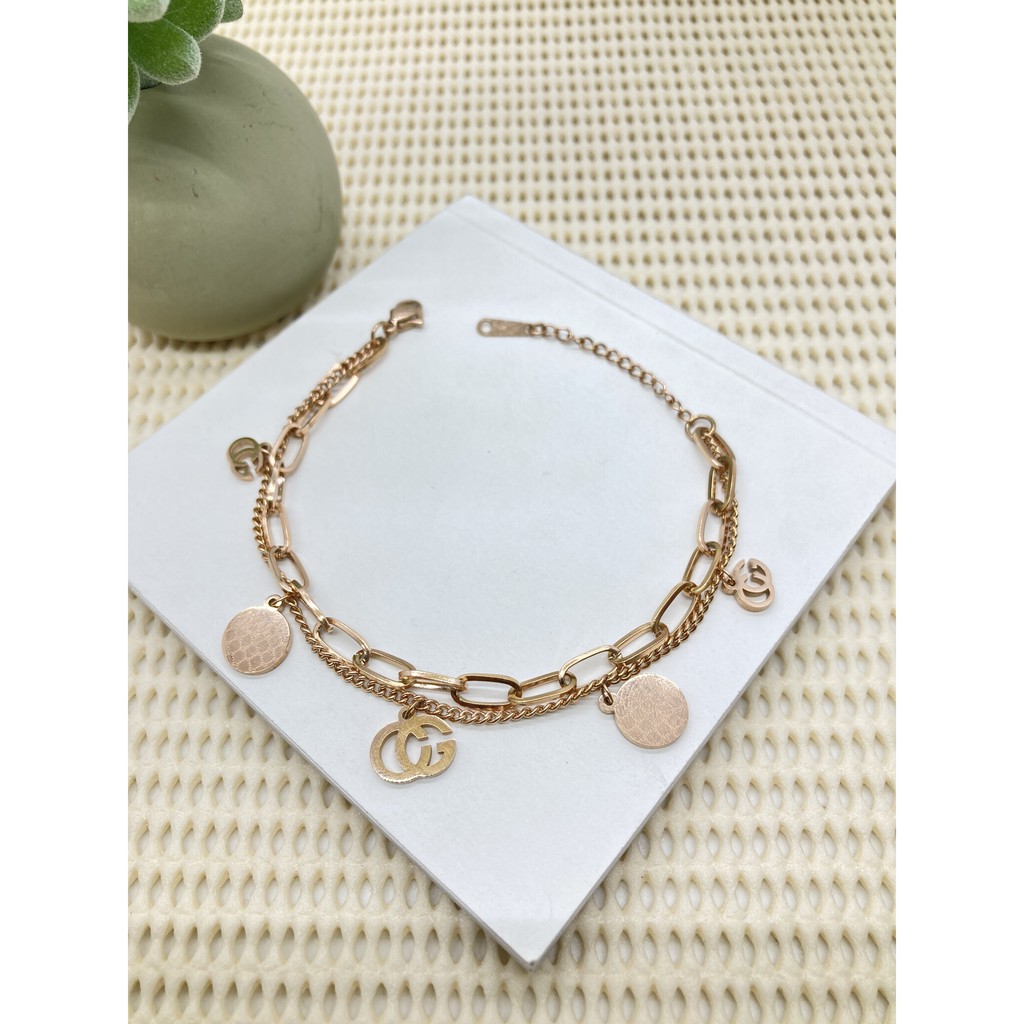 [NOIN] Gelang Rantai Titanium Layer  - Korean Style GLT-013