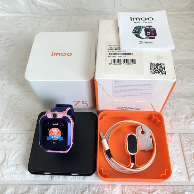 Imoo Z5 Watch Phone Merah Muda Bekas - Fullset Resmi - ORIGINAL - second