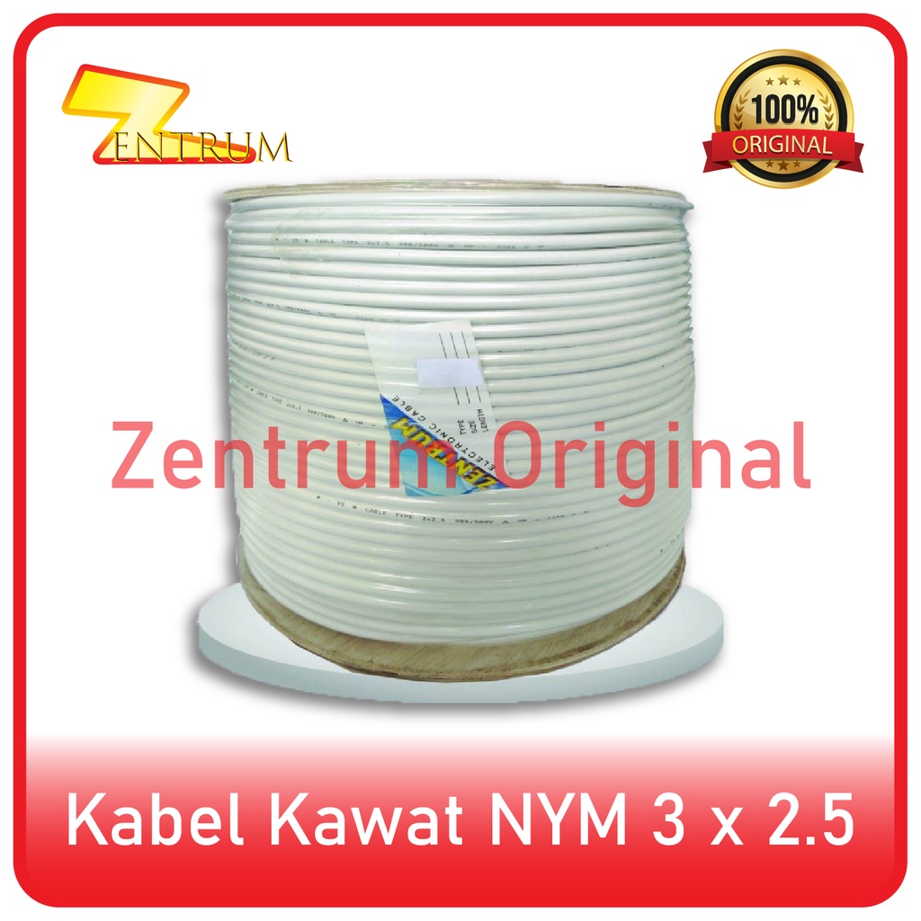 Kabel Listrik Kawat NYM 3 x 2.5 (30 Meter)