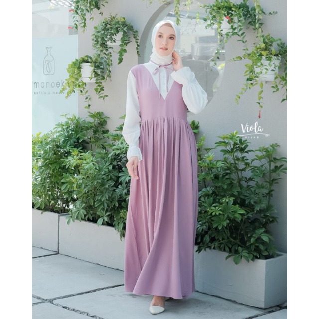 Maudy dress viola hijab /gamis viola hijab terbaru/maudy dress viola hijab