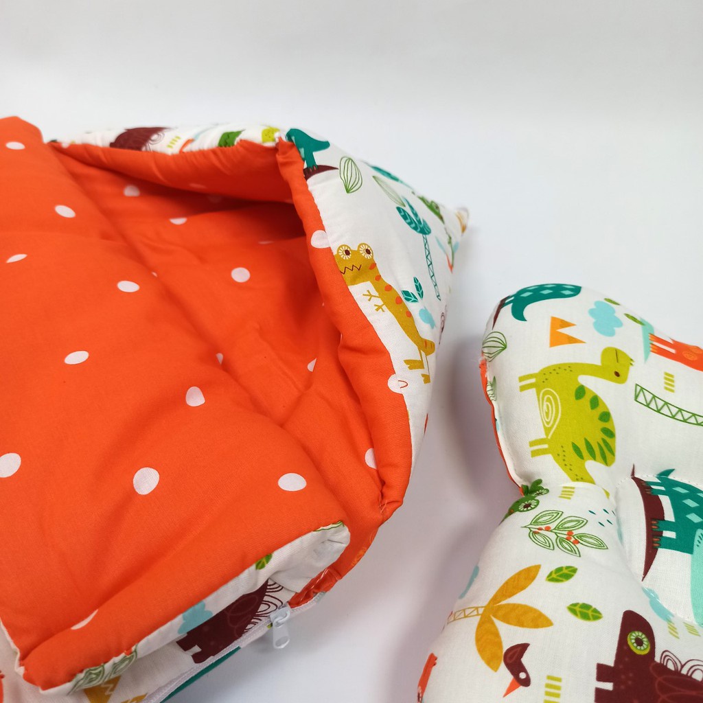 Baby Sleeping Bag + Bantal Peyang Tempat Tidur Bayi Selimut Bayi Motif