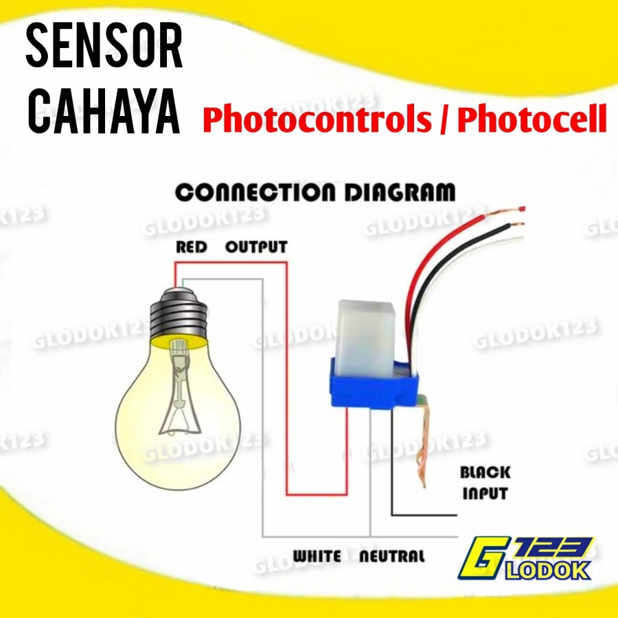 Photocell Fotosel Sensor Cahaya Lampu LED Saklar Otomatis Siang Malam