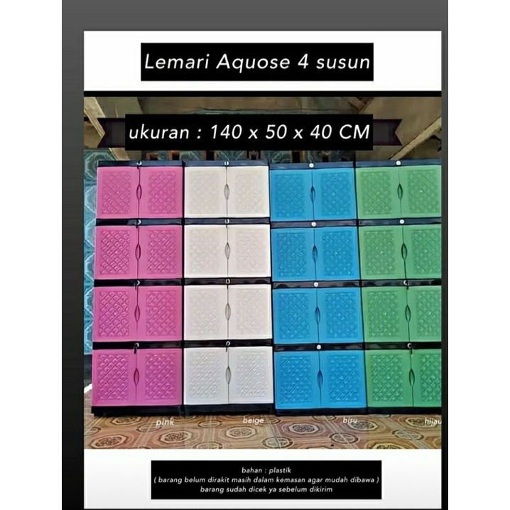 LEMARI PLASTIK AQUOSE MINI 4 SUSUN
