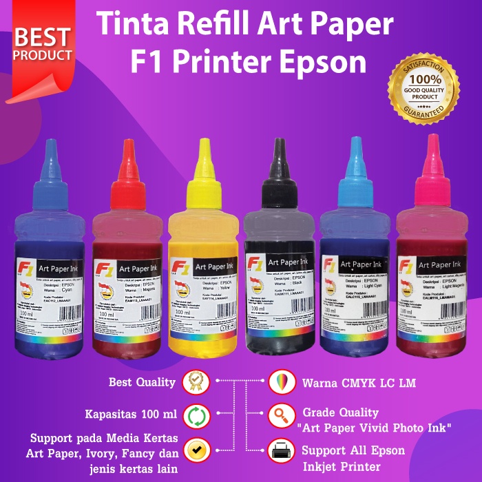 Jual Tinta art paper F1 Original artpaper printer Epson L100 L110 L120