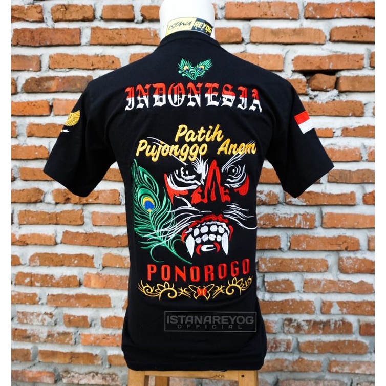 KAOS BUJANGGANONG / KAOS GANONG / KAOS GAMBAR GANONG / KAOS BORDIR BUJANGGANONG / KAOS REOG