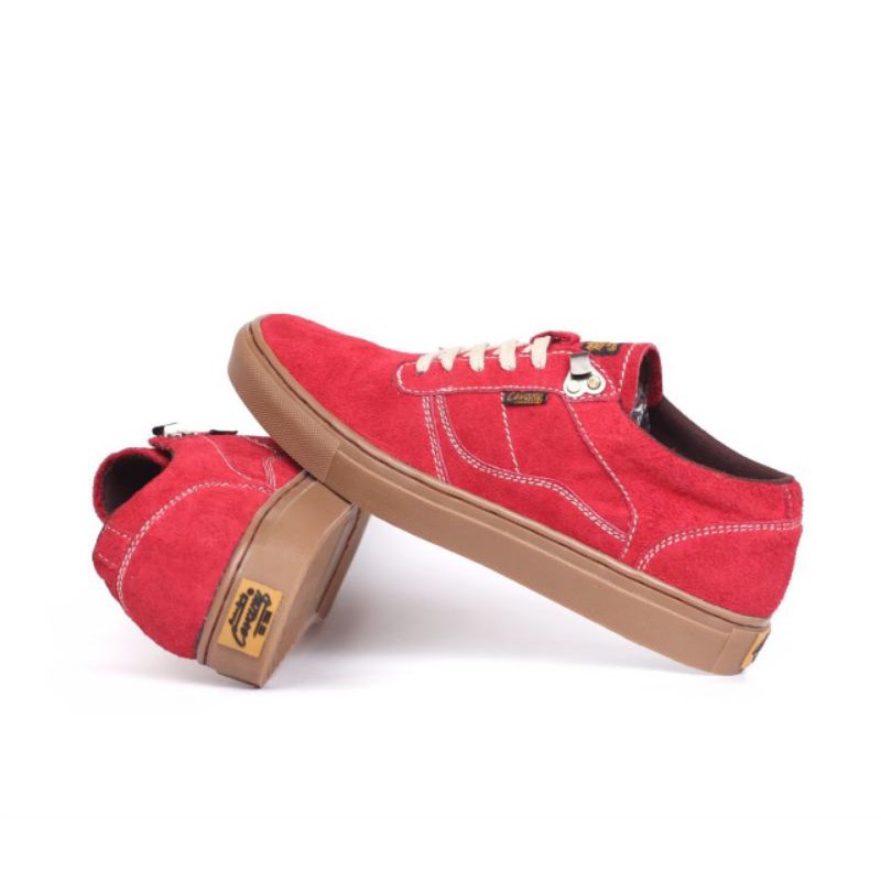 Sepatu Lokal Shoes Local Pride Cevany Gordon Low Cut Red Gum Suede