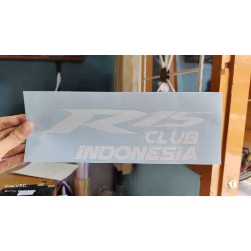 STIKER R15 INDONESIA  UKURAN LAPTOP | STICKER CUSTOM ANIME BAND LOGO DLL