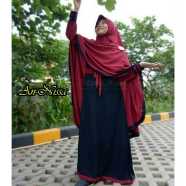 SET GAMIS SYAR'I DEWASA FREE CADAR