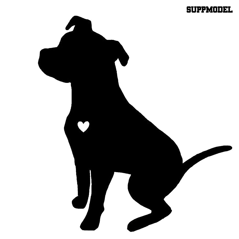 Stiker Reflektif Motif Anjing Pitbull Lucu Untuk Dekorasi Bodyjendela Mobil