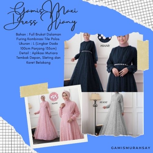 Gamis Brukat Wanita Terbaru 2022 Gamis Maxi Dress Wanita Muslimah Fashion Style Masa Kini Berbahan Full Brukat Dalaman Furing Kombinasi Furing Kombinasi Tile Polos