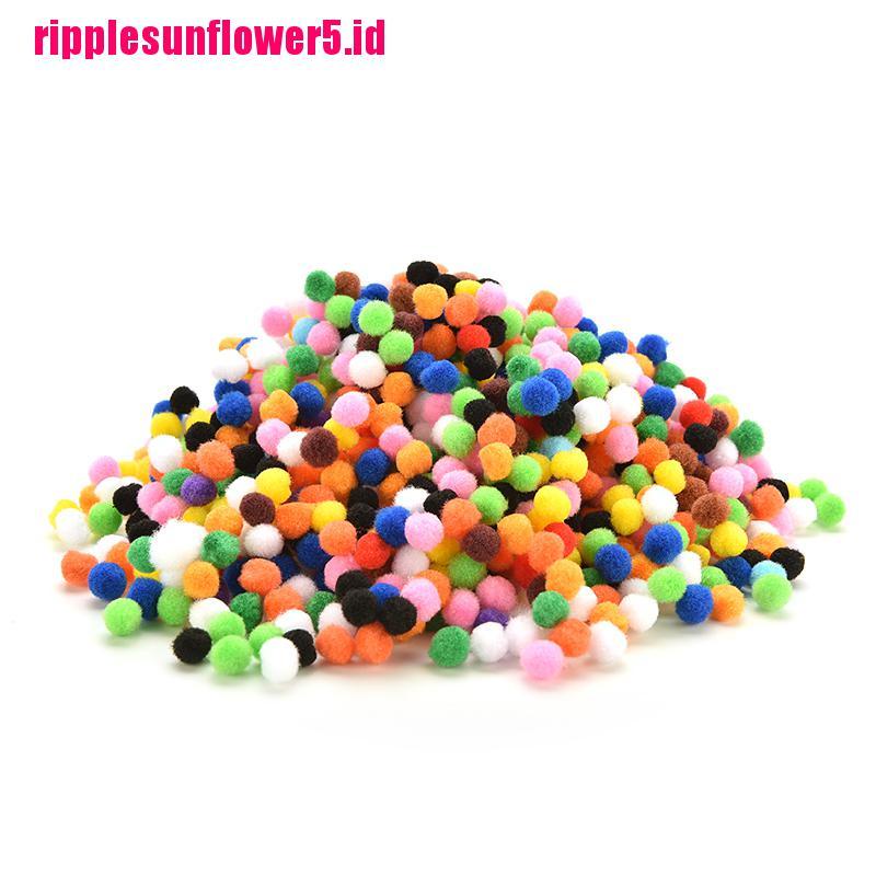 1000pcs Pom Pom Lembut 10mm Warna Campur Untuk Anak