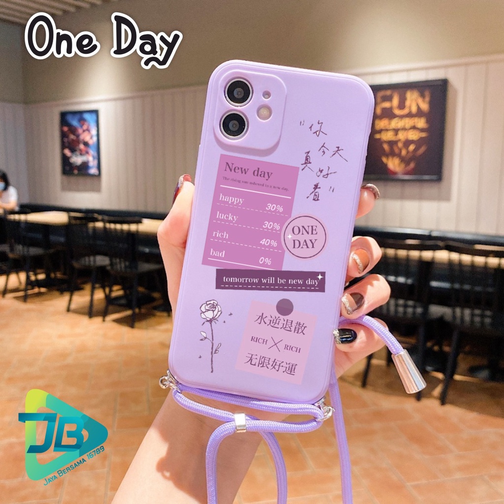 SOFTCASE SILIKON SLINGCASE TALI LANYARD STRAP PHONE MACARON PELINDUNG KAMERA ONE DAY OPPO VIVO SAMSUNG XIAOMI REALME IPHONE ALL TYPE JB5453