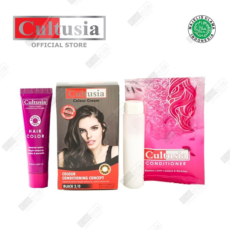 Cultusia Hair Color Black 2/0 30 ML