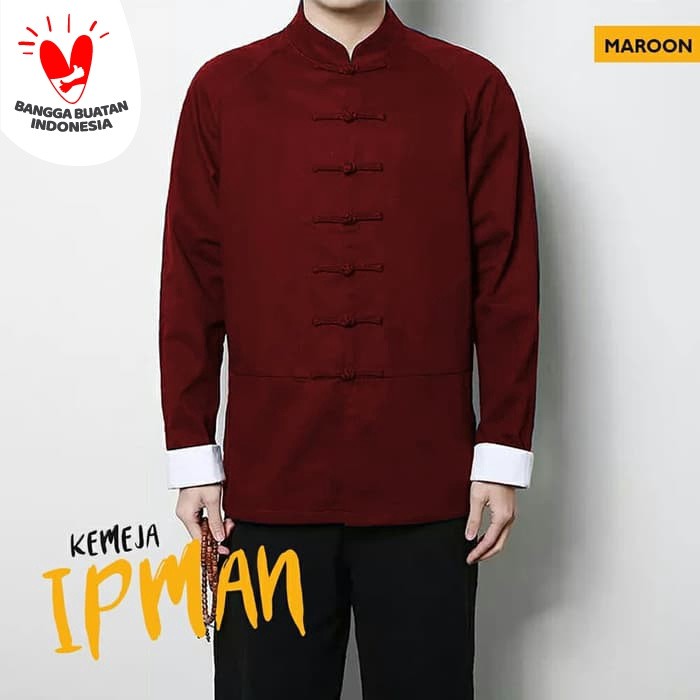 Www-532 Suplier Batik Murah Baju Hem Pria Batik Lengan Pendek F B XG504 Kem Ipman Marun [Pakaian01