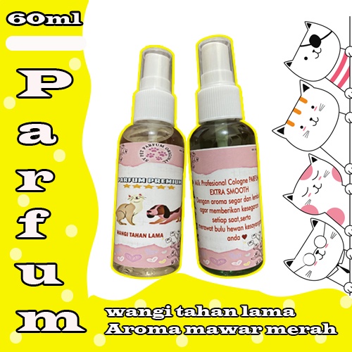 Parfuma kucing dan anjing aroma mawar dan aroma terapi 60 ml