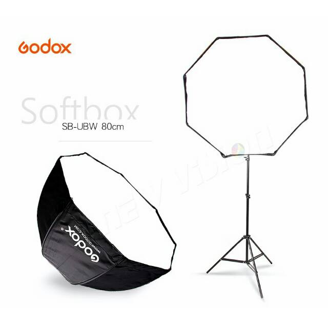 Godox Payung Softbox Reflektor Octagon 80cm untuk Flash Speedlight Perlengkapan Studio Foto