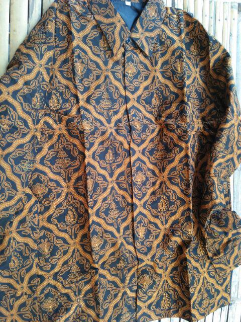 Atasan Batik Pria Lengan Panjang Sidoluhur Sogan By Batik Florist