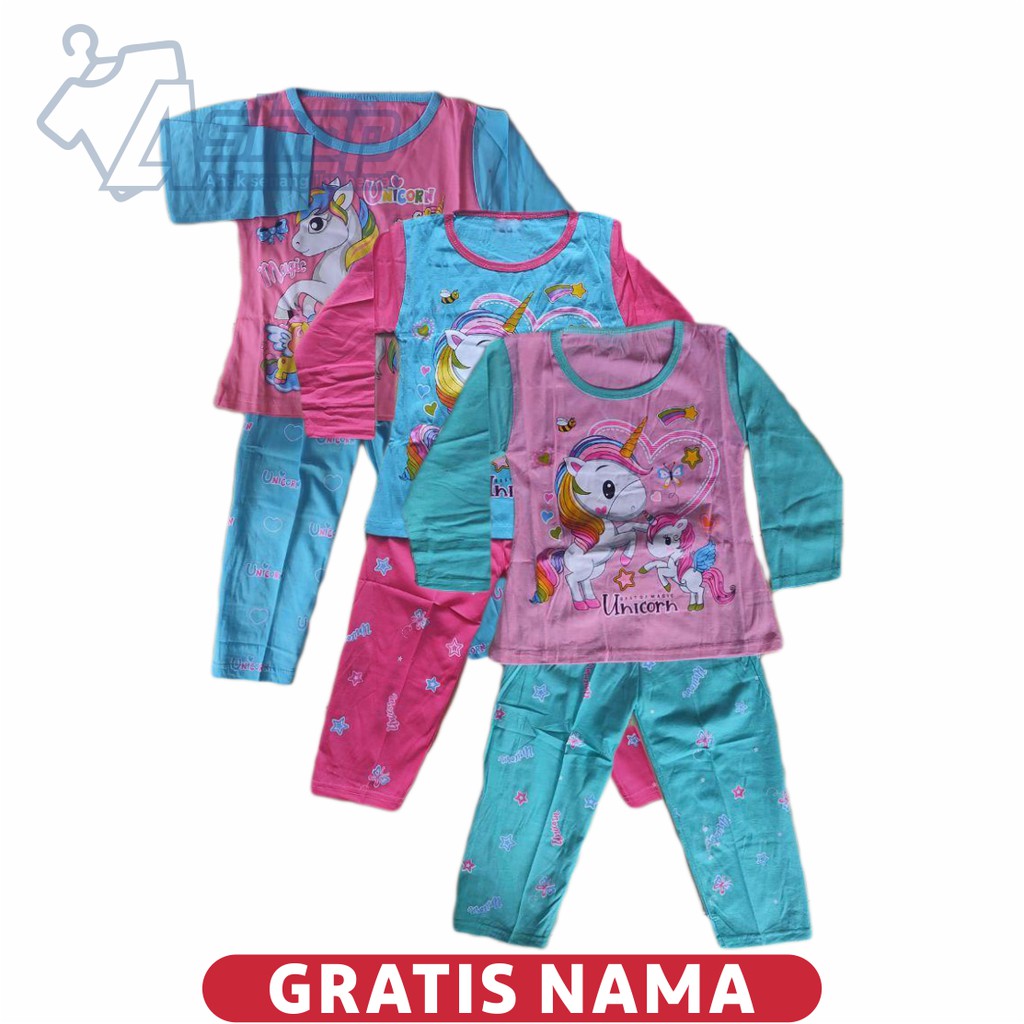 Baju Anak Setelan Unicorn Panjang