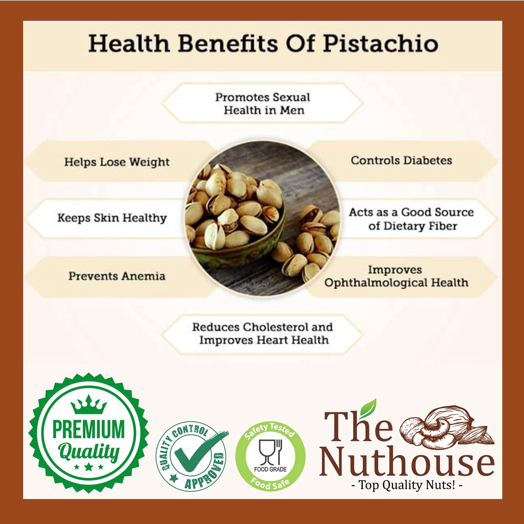 500gr Pistachio Whole Kernels US Extra no. 1 RAW No Shell Kacang