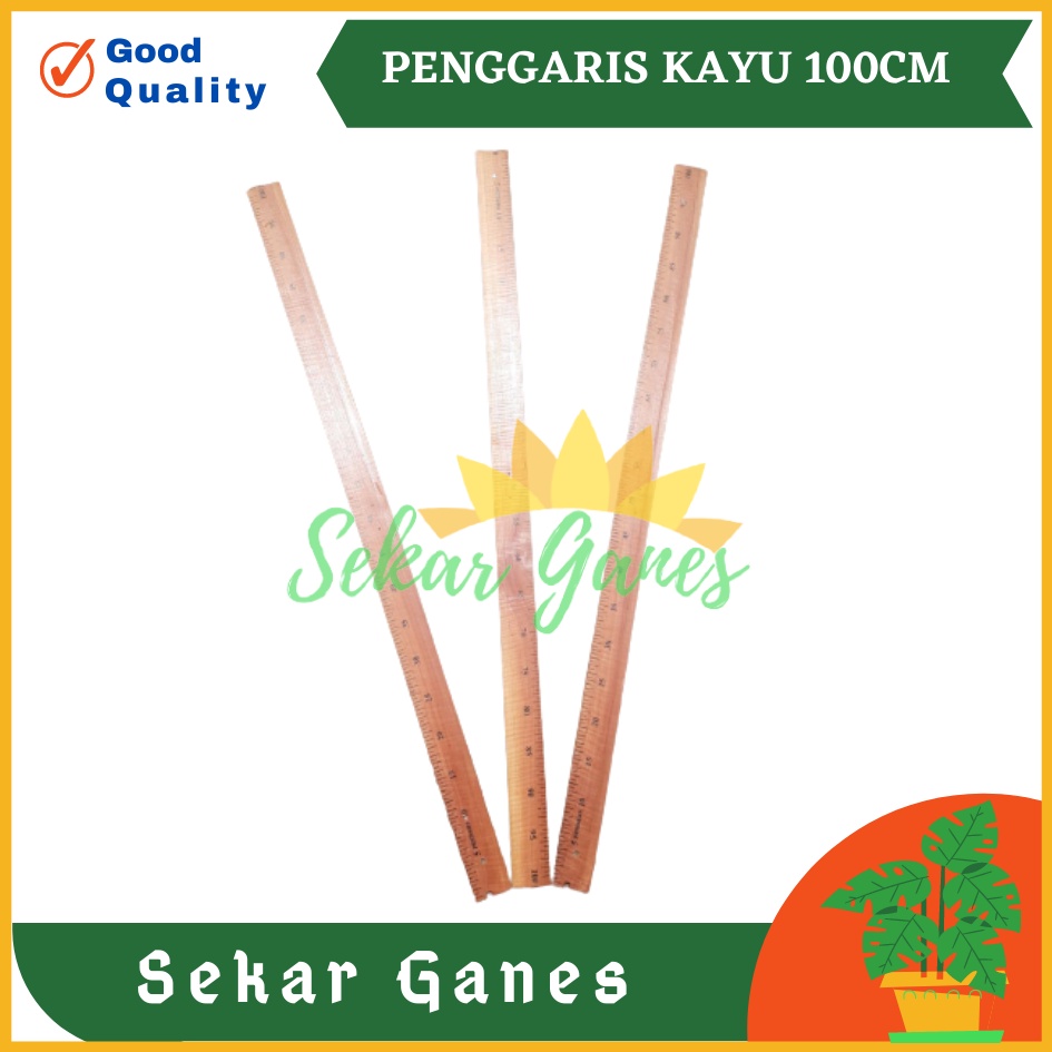 Penggaris Kayu 1meter Kualitas Bagus Panjang 100 Cm / 1m Penggaris Mistar Kayu 1 Meter Suplier Alat