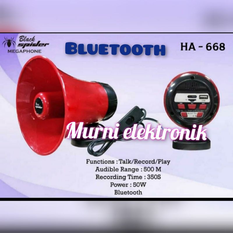 corong toa kecil speaker ampli rekam bluetooth USB DC12V cocok untuk jualan keliling.