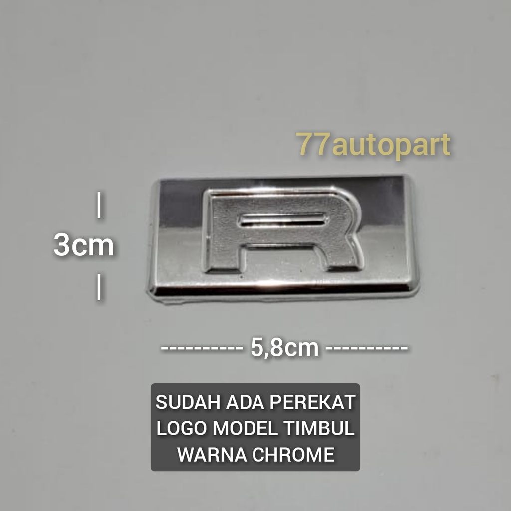 emblem logo R untuk daihatsu new xenia terios sigra ayla