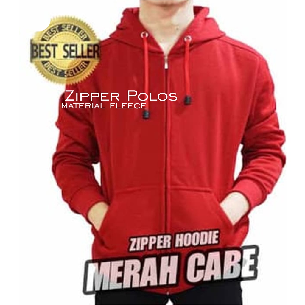 JAKETPOLOS HOODIE ZIPPER SIZE M-XXL (PRIA &amp; WANITA)