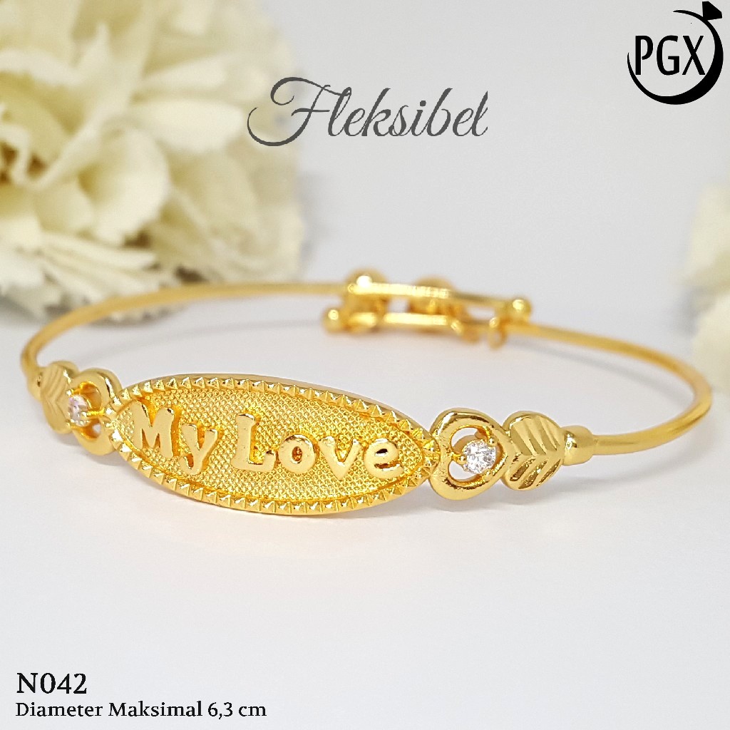 PGX Gelang Anak Xuping Aksesoris Perhiasan Bangle Bangkok Lapis Emas Premium - N042