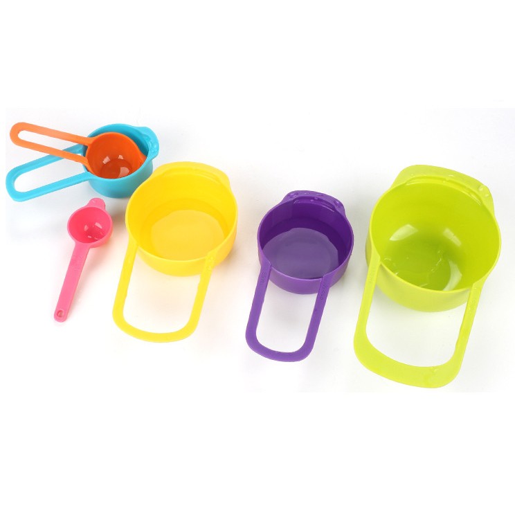 AS1911 Sendok Takar 6 in 1 RAINBOW Set Measuring Spoons Spoon Ukur Cup Takaran BPA Free