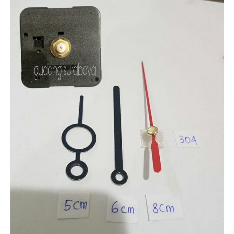 Mesin jam dinding berdetak jarum kecil 304
