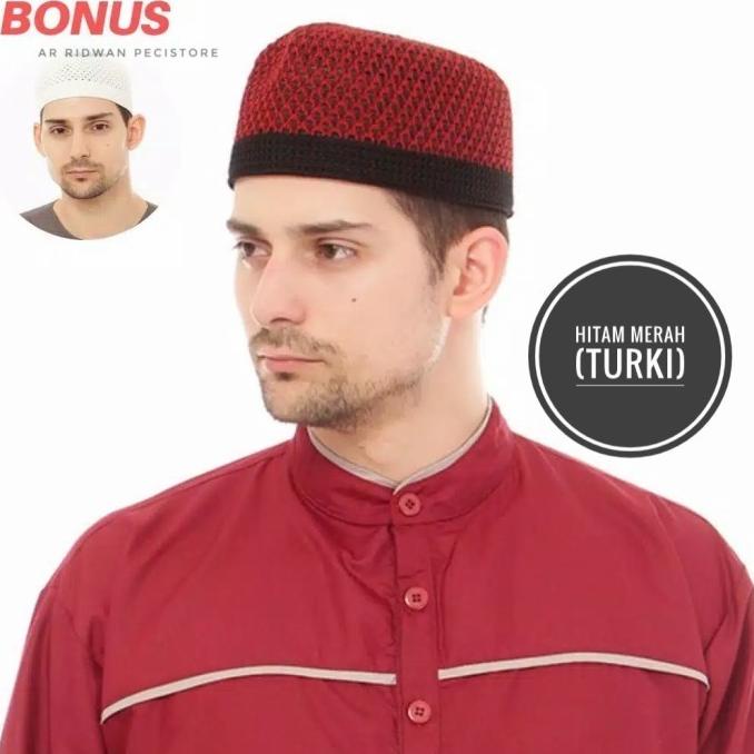 Peci songkok kopiah kopyah rajut rajutan premium dewasa model turki