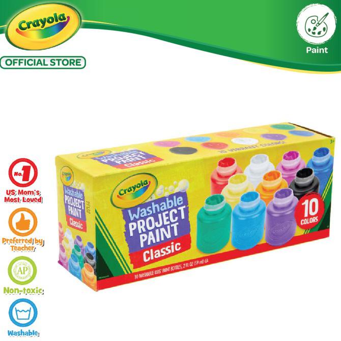

Crayola Washable Kids Paint - 10 Color READY STOK