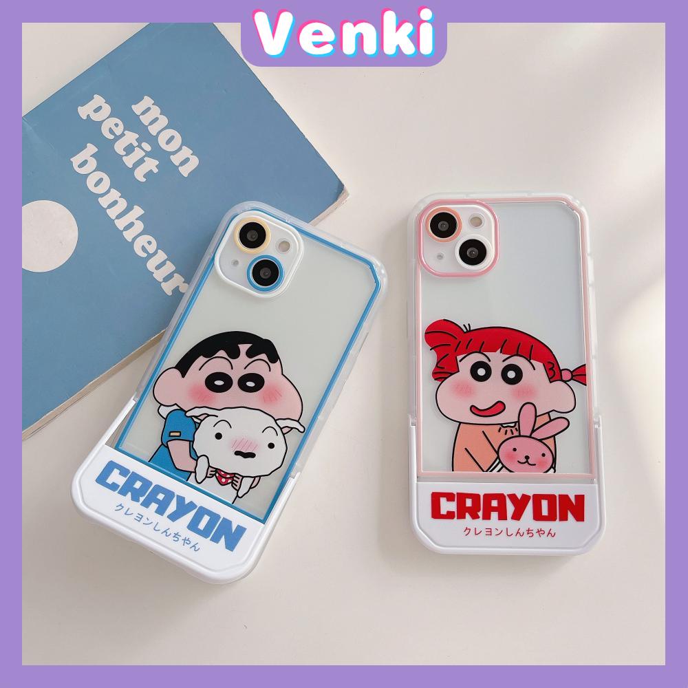 iPhone Case Acrylic Invisible Folding Stand Silicone Soft Case Airbag Shockproof Camera Cover Cartoon Cute Compatible For iPhone 11 Pro Max 13 Pro Max 12 Pro Max 7Plus xr XS Max