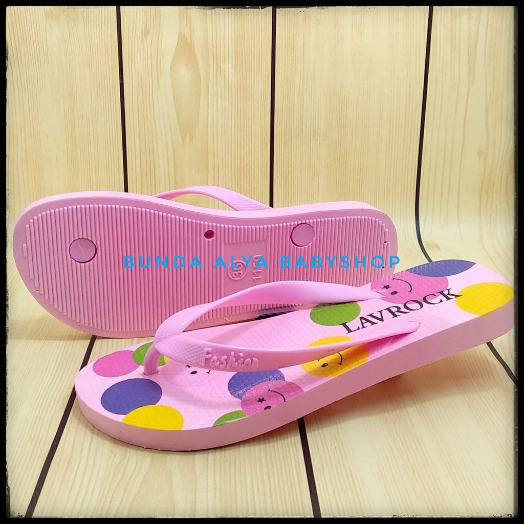 Sendal Jepit Wanita Karet IMPORT Karet PINK Size 36 - 40 Elastis Lentur - Sandal Jepit Cewek AntiLicin SMILE Empuk