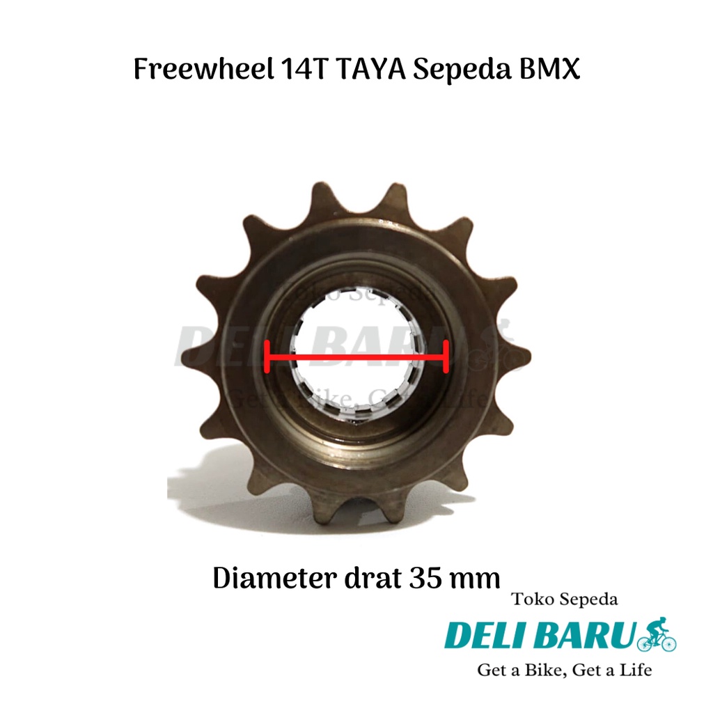 TAYA Freewheel 14T gir belakang single speed gear 14 T sepeda BMX