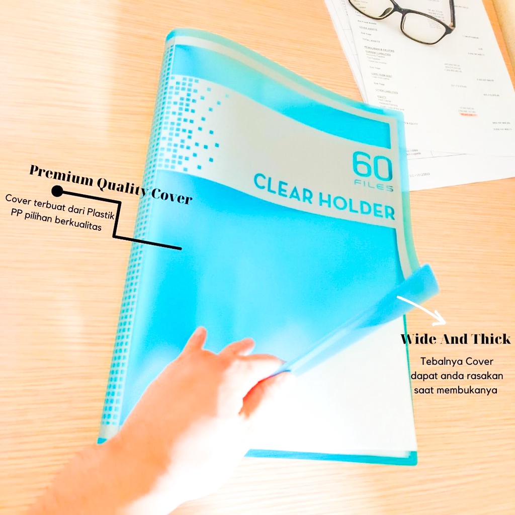 Clear Holder Sertifikat  Anti Air File Plastik Folder Map Berkas Ijazah Dokumen Penting 60