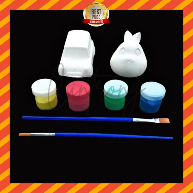 Patung Lukis Gipsum BESAR / Mainan Paket Patung Gypsum/ Eceran Patung Gipsum/ Mainan Edukasi Mewarna
