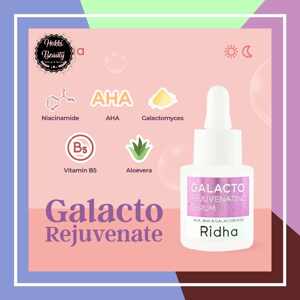 RIDHA Galacto Rejuvenating Serum - RETINOL ACNE SERUM - Whitening Serum