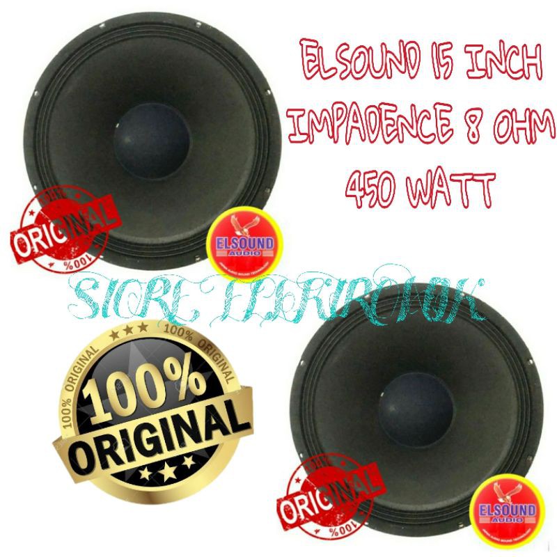 Promo 2 PCS Speaker ELSOUND 15 INCH Fullrange 450 Watt + 2 TWEETER