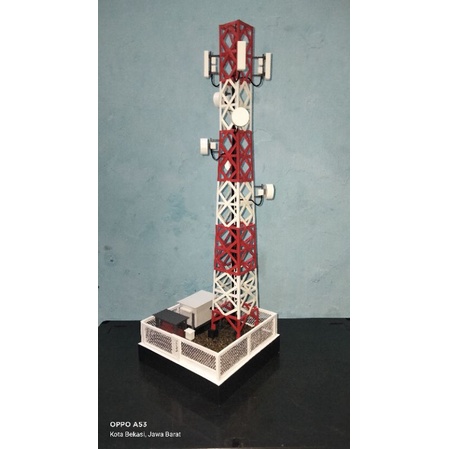 Miniatur tower BTS sinyal - Standar Tanpa Lampu-