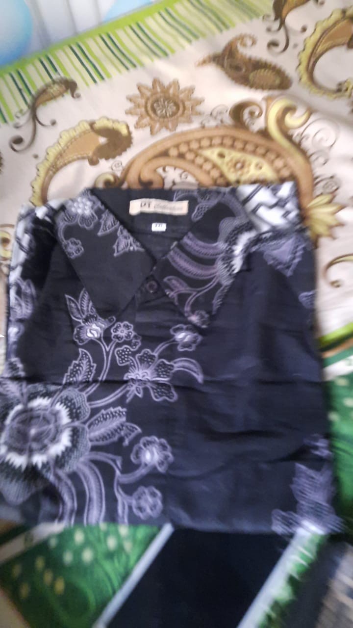 Cod - Kemeja Hem Batik Pekalongan Pria Motif Pager Bunga Lengan Pendek