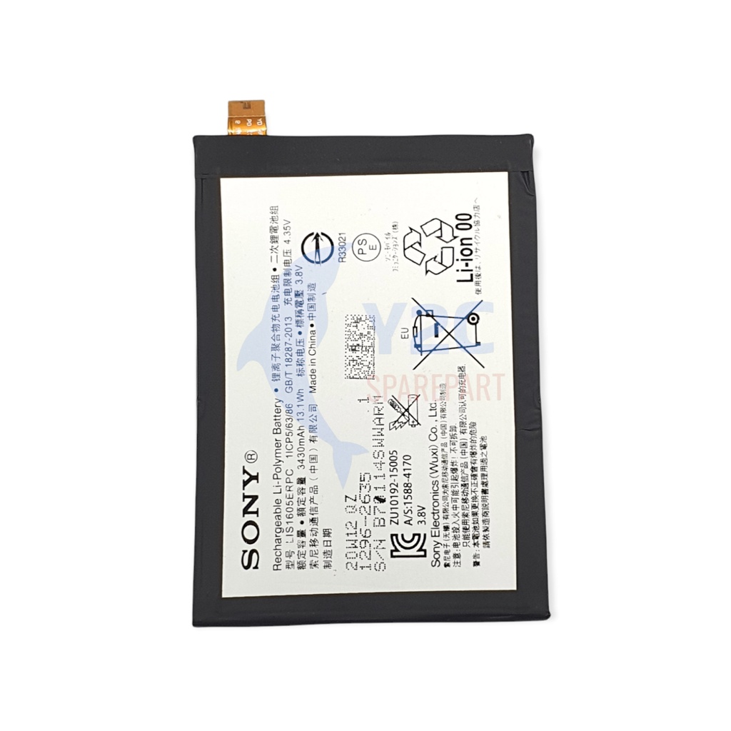 BATERAI SONY XPERIA Z5 PREMIUM / LIS1605ERPC ORIGINAL OEM / BATRE / BATERE / BATRAI / BATREI / BATU