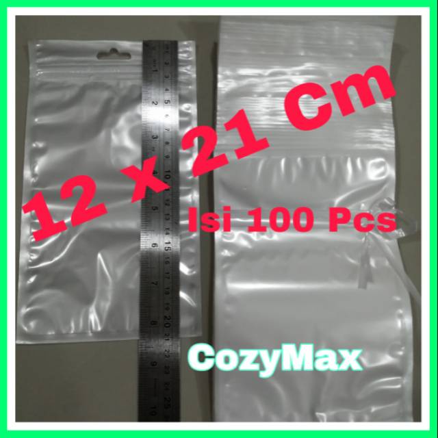 Plastik Klip Ziplock 12x21 Cm isi 100 Pcs